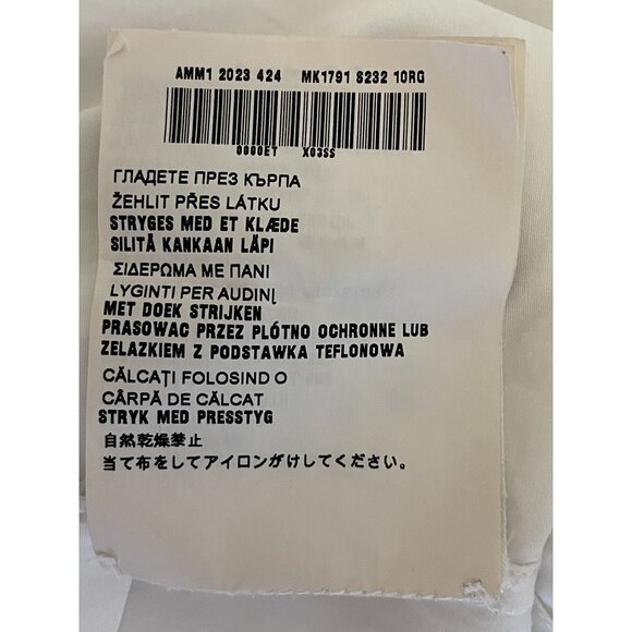 Miu Miu Womens White Button-Up Cropped Shirt With Embroidered Logo & Front Pocke - Picture 14 of 16